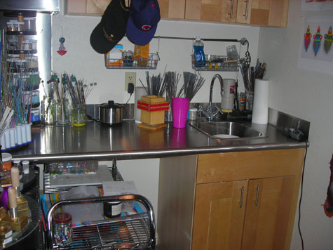 lori greenberg studio sink area