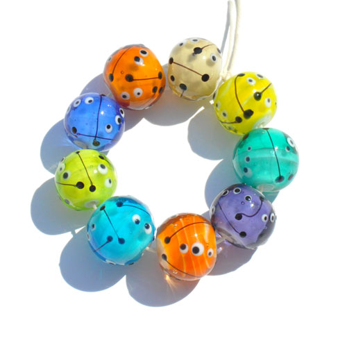 round glass beads lori greenberg