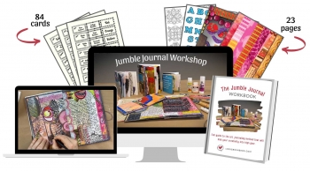 online art journaling class graphic