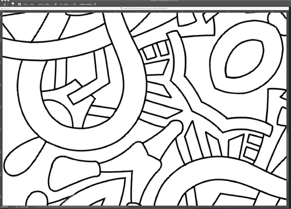 Zoom view of mandala WIP